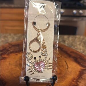 Gold Crab Bag Charm/ Keychain Combo